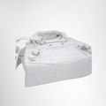 Balenciaga Preowned Luxury Bag Neo Classic Super Nano Handbag in White Crocodile Embossed Leather Bottom View 2