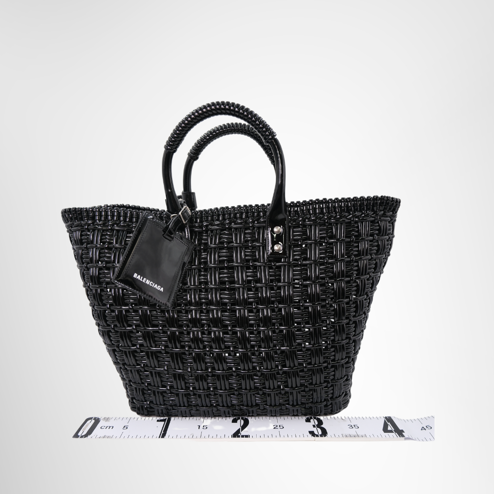 Balenciaga Preowned Luxury Black Bistro S Basket Bag Front View - Antonio & Co.