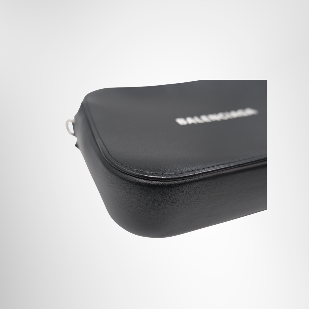 Balenciaga Preowned Luxury Black Everyday Camera Bag Corner View