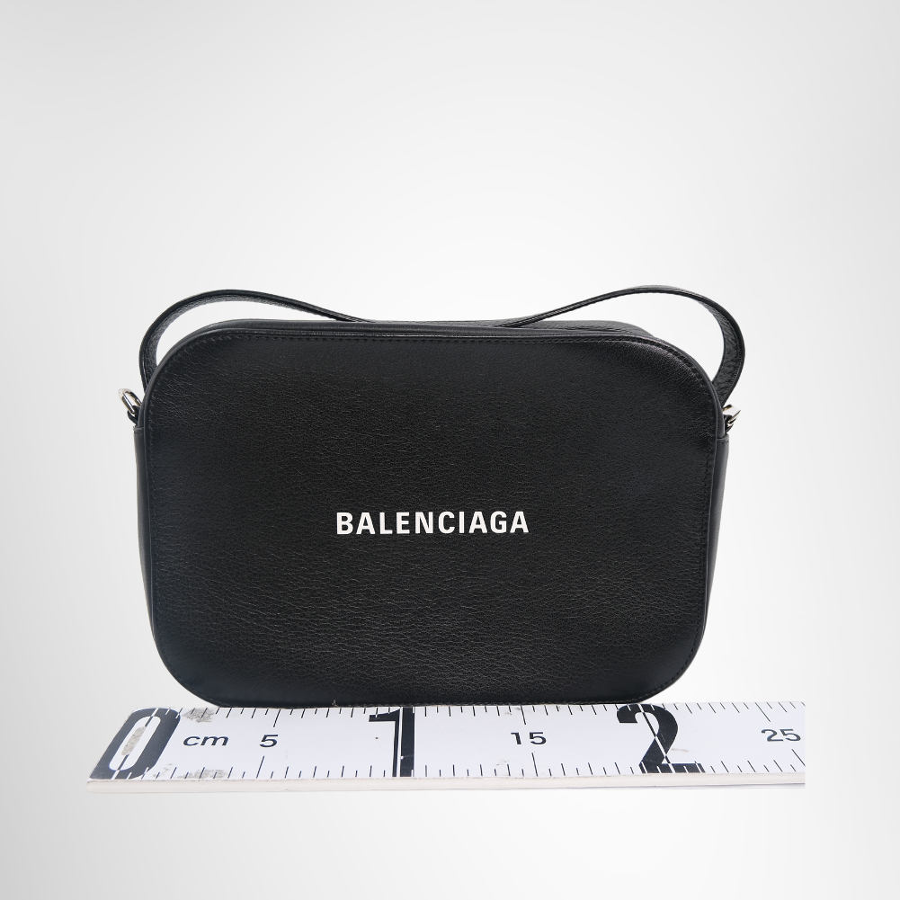Balenciaga Preowned Luxury Black Everyday Camera Bag Front View