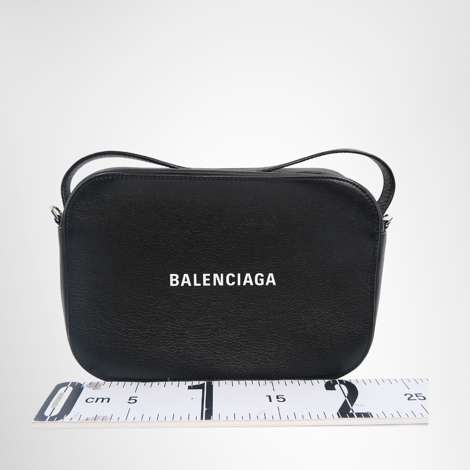 Balenciaga Preowned Luxury Black Everyday Camera Bag Front View