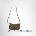 Balenciaga Preowned Luxury Le Cagole Mini Bag in Brown Coated Canvas Bag Front View - Antonio & Co.