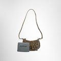 Balenciaga Preowned Luxury Le Cagole Mini Bag in Brown Coated Canvas Bag Front View with Dustbag - Antonio & Co.