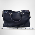 Balenciaga Preowned Luxury Leather Motocross City Giant Blue Handbag Bag Back View - Antonio & Co.