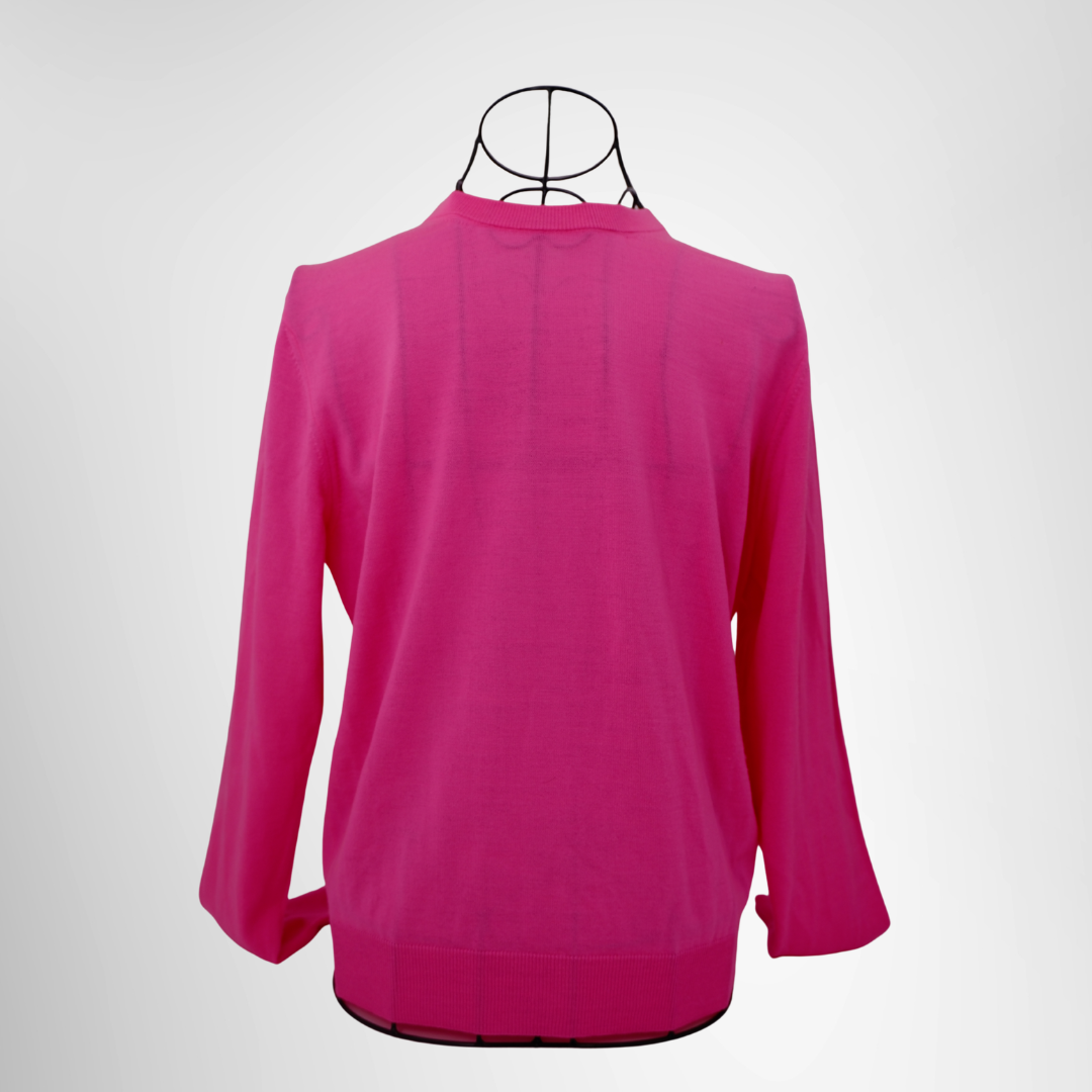 Balenciaga Preowned Luxury Pink Knit Apparel Back View - Antonio & Co.