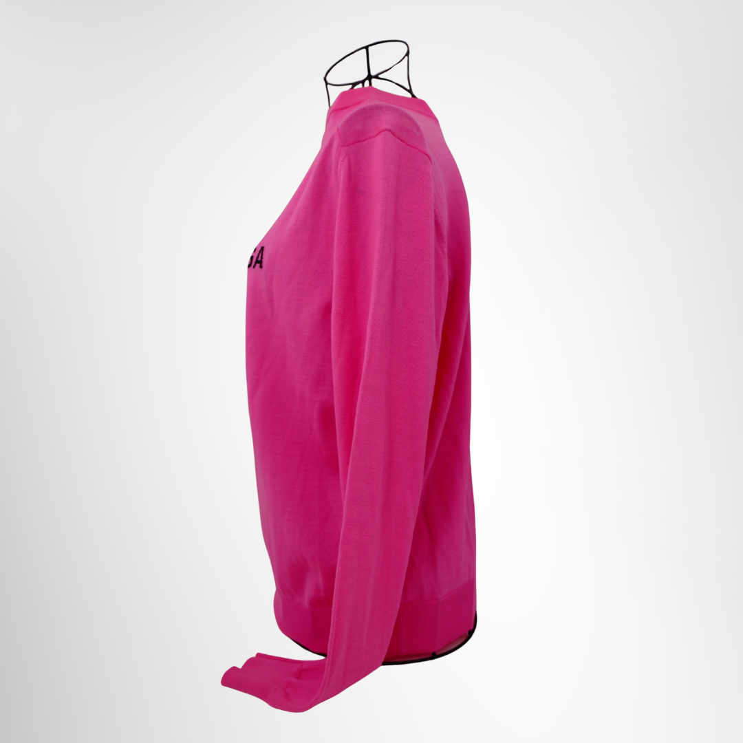 Balenciaga Preowned Luxury Pink Knit Apparel Side View2 - Antonio & Co.