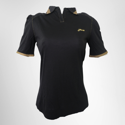 Fendi Black Polo Shirt