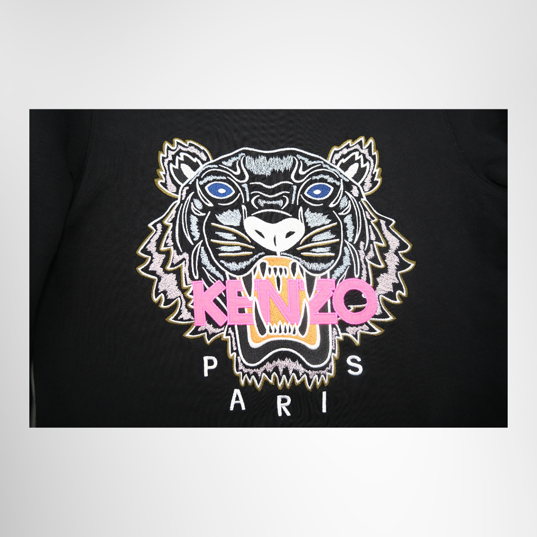 Black Tiger Embroidered Sweatshirt