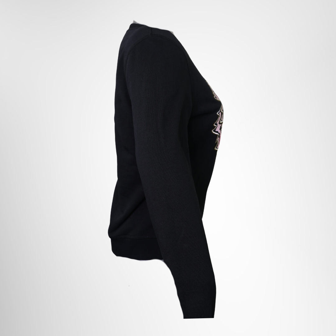 Black Tiger Embroidered Sweatshirt