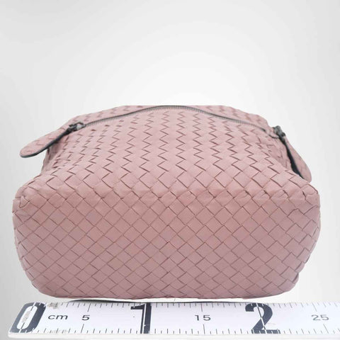 Bottega Veneta Intrecciato Leather Backpack – Blush Pink