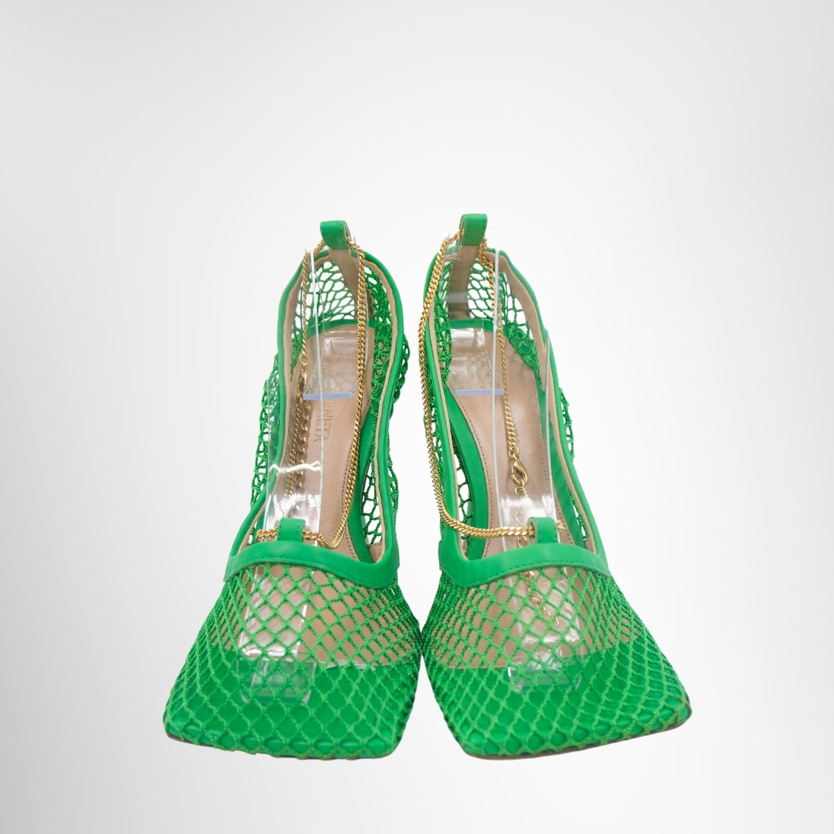 Bottega Veneta Stretch Pumps in Mesh and Leather – Pre-Owned Luxury Brand Shoes – Antonio & Co Front Page 