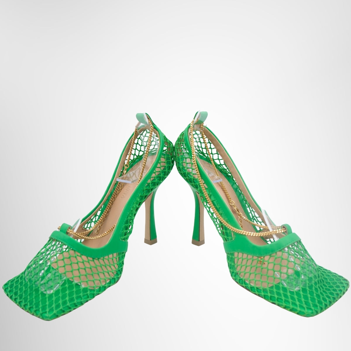 Bottega Veneta Stretch Pumps in Mesh and Leather – Pre-Owned Luxury Brand Shoes – Antonio & Co Front Wide View 