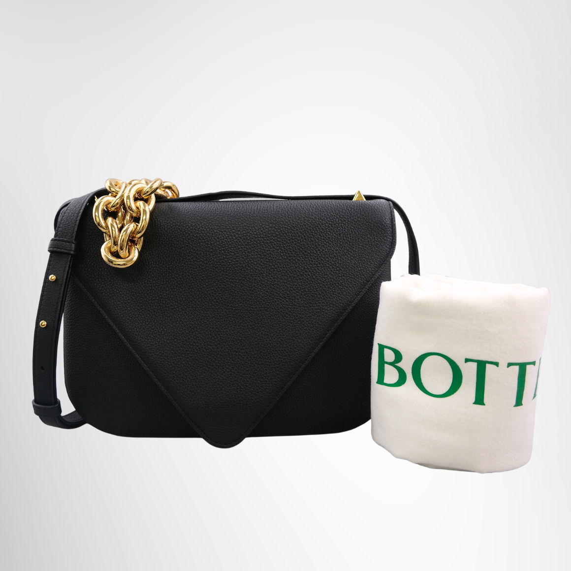 Bottega Veneta Mount Envelope Shoulder Bag – Black
