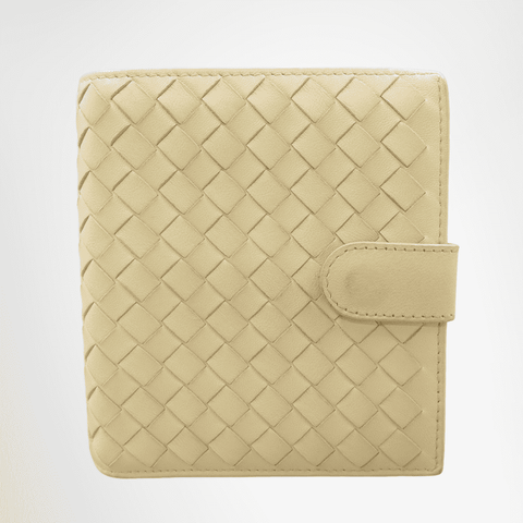 Bottega Veneta Intrecciato Nappa Leather French Flap Wallet – Beige