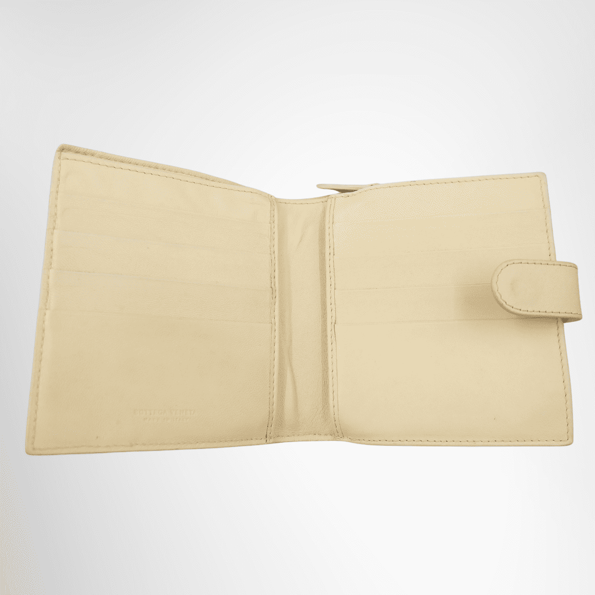 Bottega Veneta Intrecciato Nappa Leather French Flap Wallet – Beige