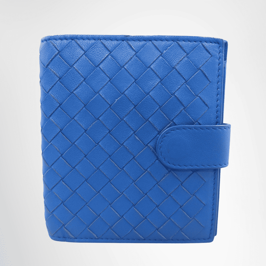 Bottega Veneta Intrecciato Leather Bifold Wallet – Blue