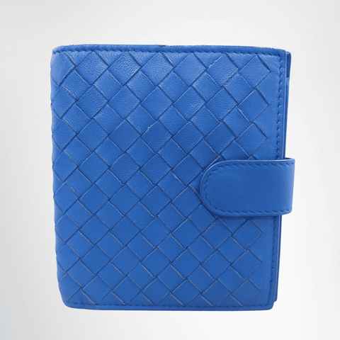Bottega Veneta Intrecciato Leather Bifold Wallet – Blue