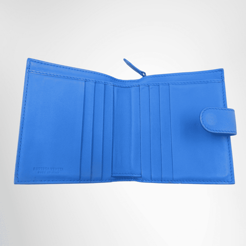 Bottega Veneta Intrecciato Leather Bifold Wallet – Blue