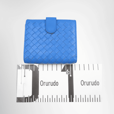 Bottega Veneta Intrecciato Leather Bifold Wallet – Blue