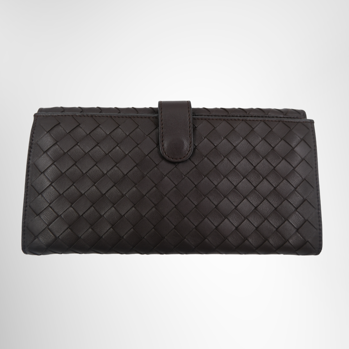 Bottega Veneta Intrecciato Large Flap Wallet – Pre-Owned Luxury Brand Wallet – Antonio & Co Back View
