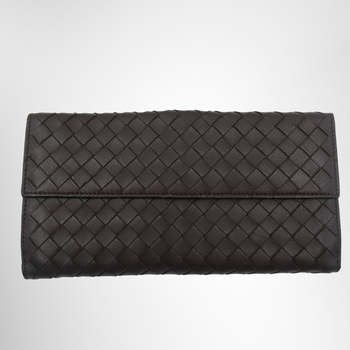 Bottega Veneta Intrecciato Large Flap Wallet – Pre-Owned Luxury Brand Wallet – Antonio & Co Front Page