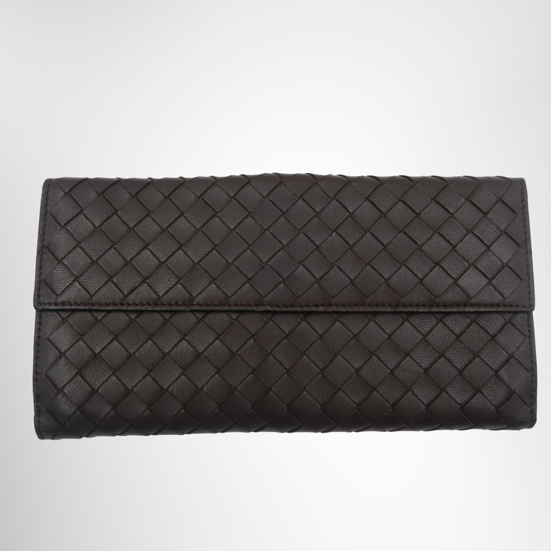 Bottega Veneta Intrecciato Large Flap Wallet – Pre-Owned Luxury Brand Wallet – Antonio & Co Front Page