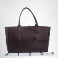 Bottega Veneta Preowned Luxury Arco Tote Bag in Deep Burgundy Bag Back View - Antonio & Co.