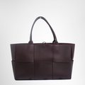 Bottega Veneta Preowned Luxury Arco Tote Bag in Deep Burgundy Bag Front Page - Antonio & Co.