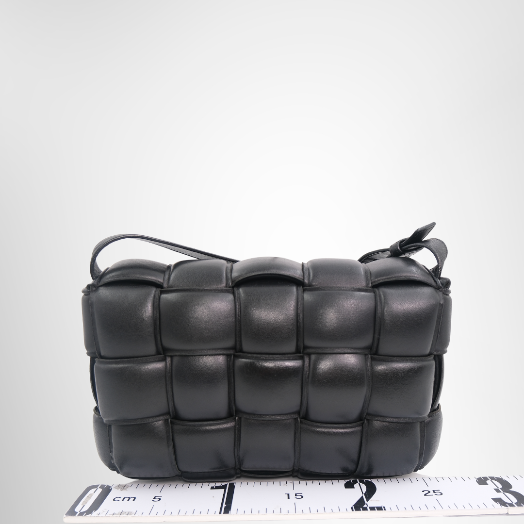 Bottega Veneta Preowned Luxury Bag Casette Black Back View