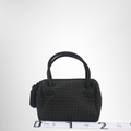 Bottega Veneta Preowned Luxury Bag Intercciato Bottega Satin Mini Purse Back View