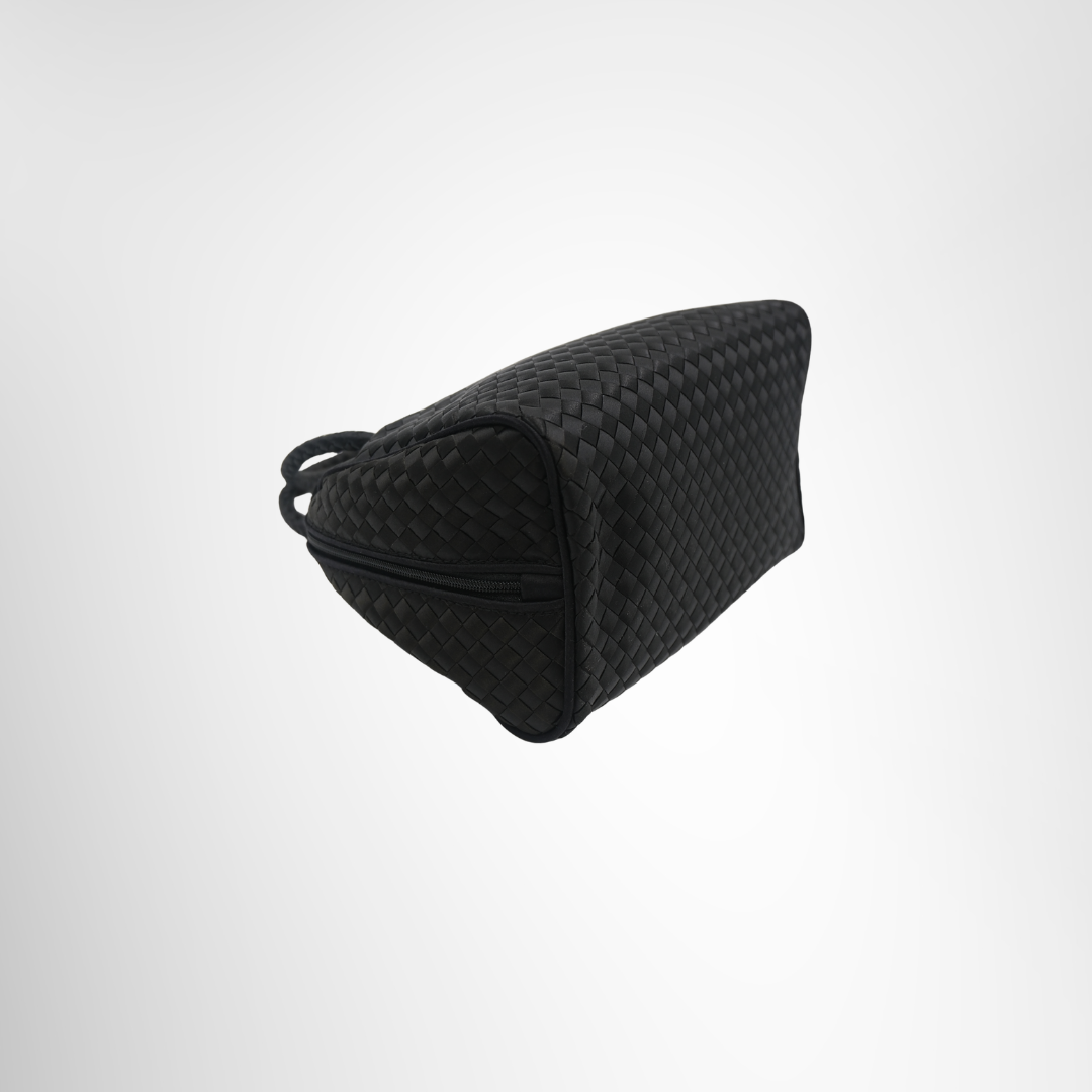 Bottega Veneta Preowned Luxury Bag Intercciato Bottega Satin Mini Purse Bottom Side View