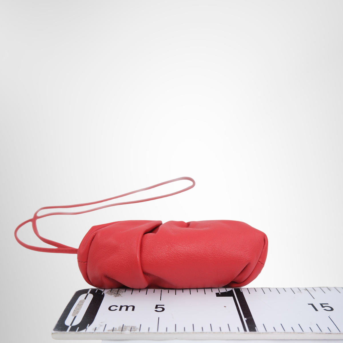 Bottega Veneta Preowned Luxury Bag Mini The Pouch Red Bag Bottom View