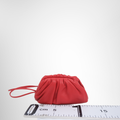 Bottega Veneta Preowned Luxury Bag Mini The Pouch Red Bag Front View 3