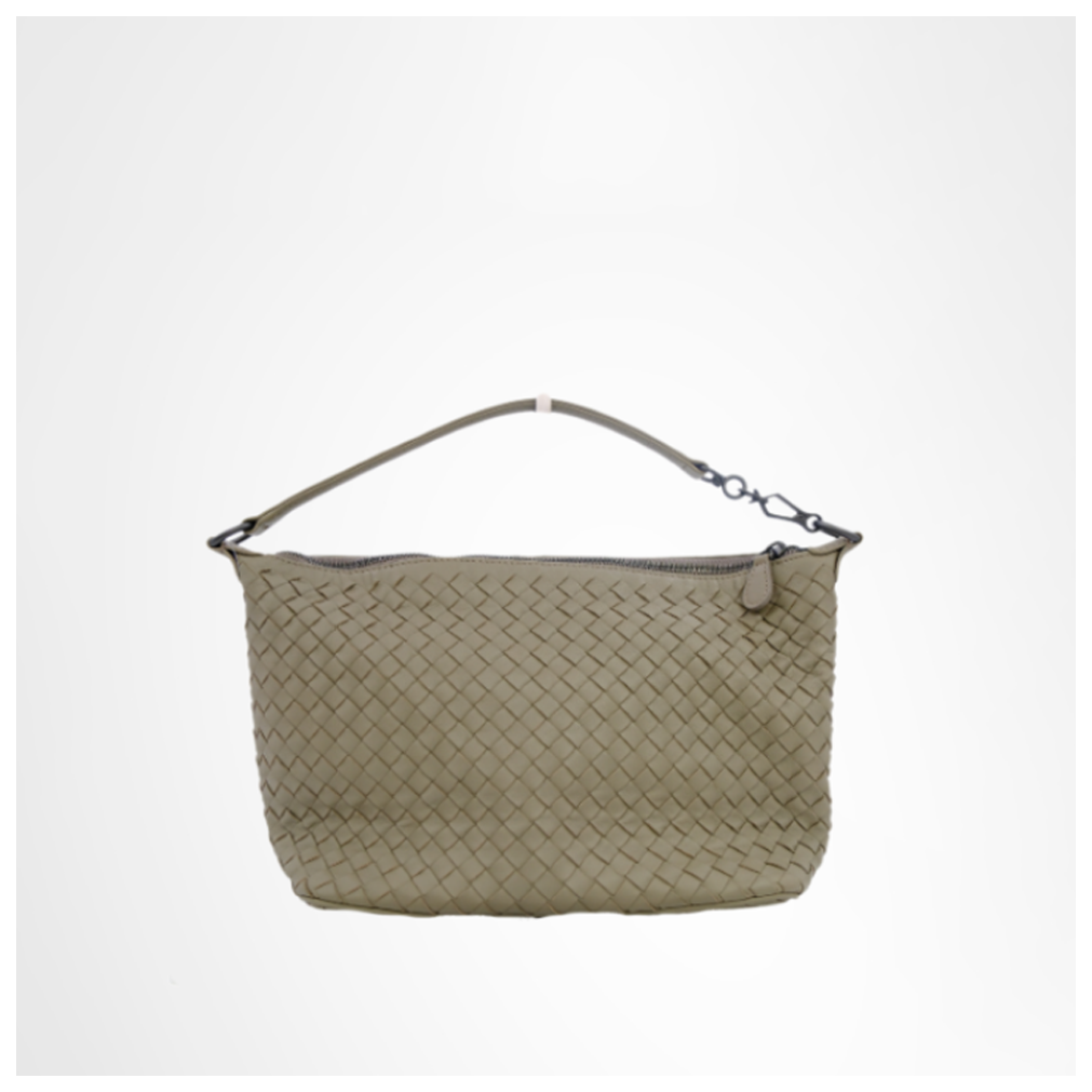 Bottega Veneta Preowned Luxury Intrecciato Leather Shoulder Bag Front Page