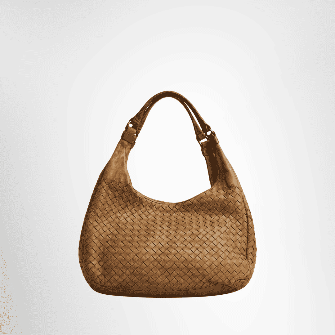 Bottega Veneta Preowned Luxury Intrecciato Medium Campana Hobo Bag Front View - Antonio & Co.