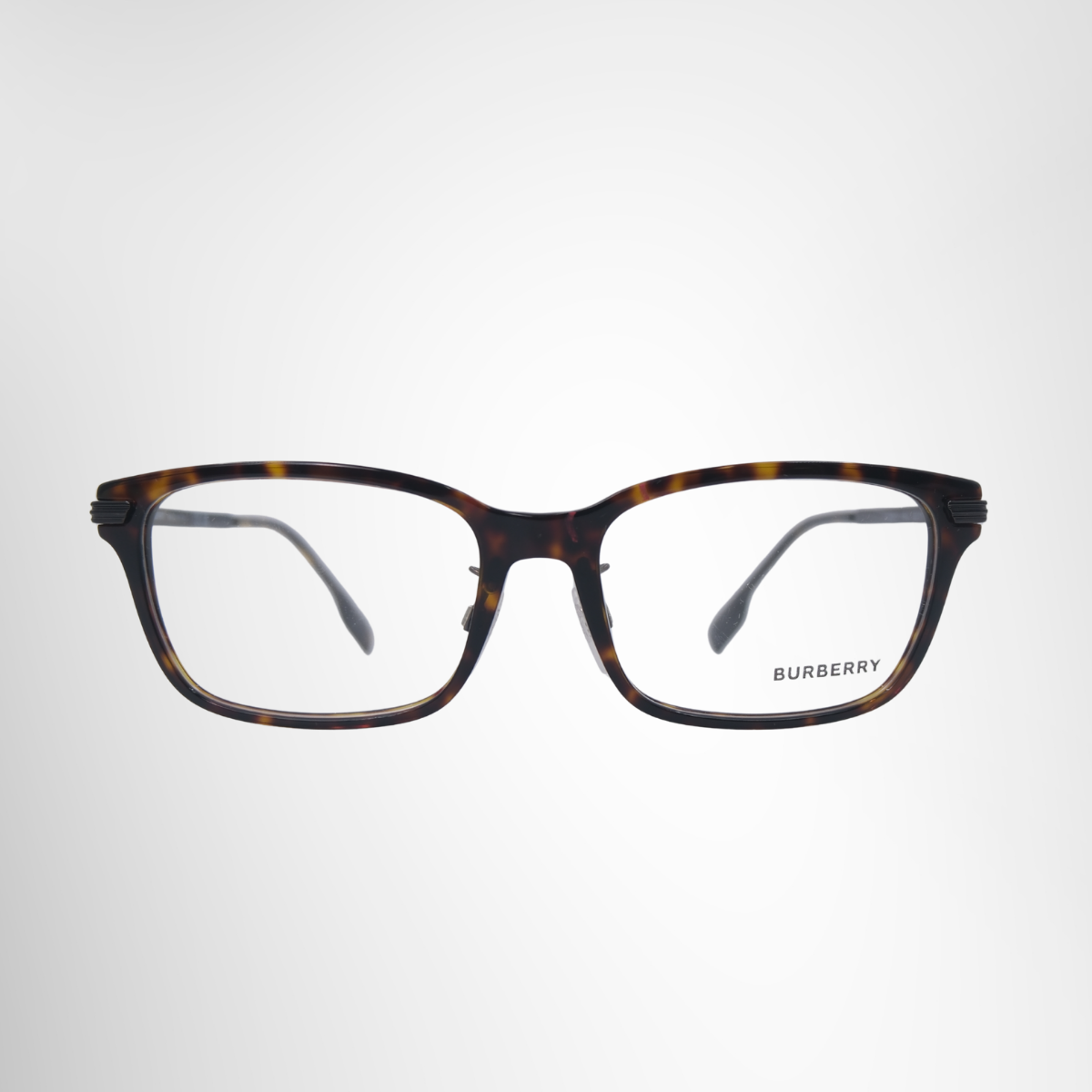 Burberry Dark Havana Rectangular Prescription Eyeglasses – Pre-Owned Luxury Brand Eyewear – Antonio & Co Front Paage