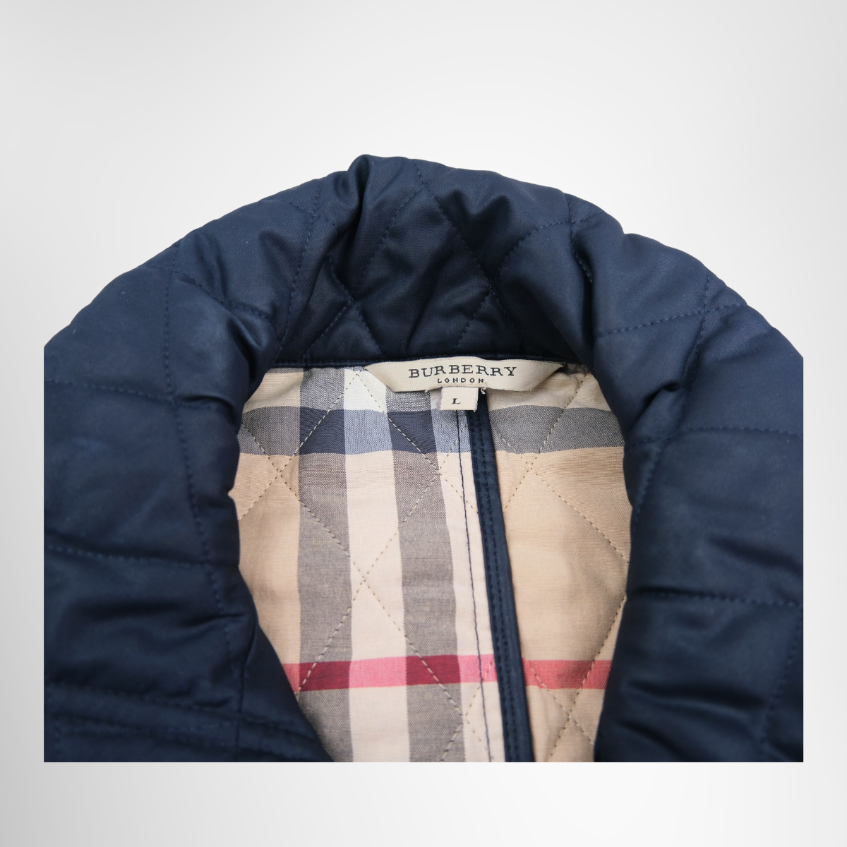 Quilted Jacket in Navy Blue