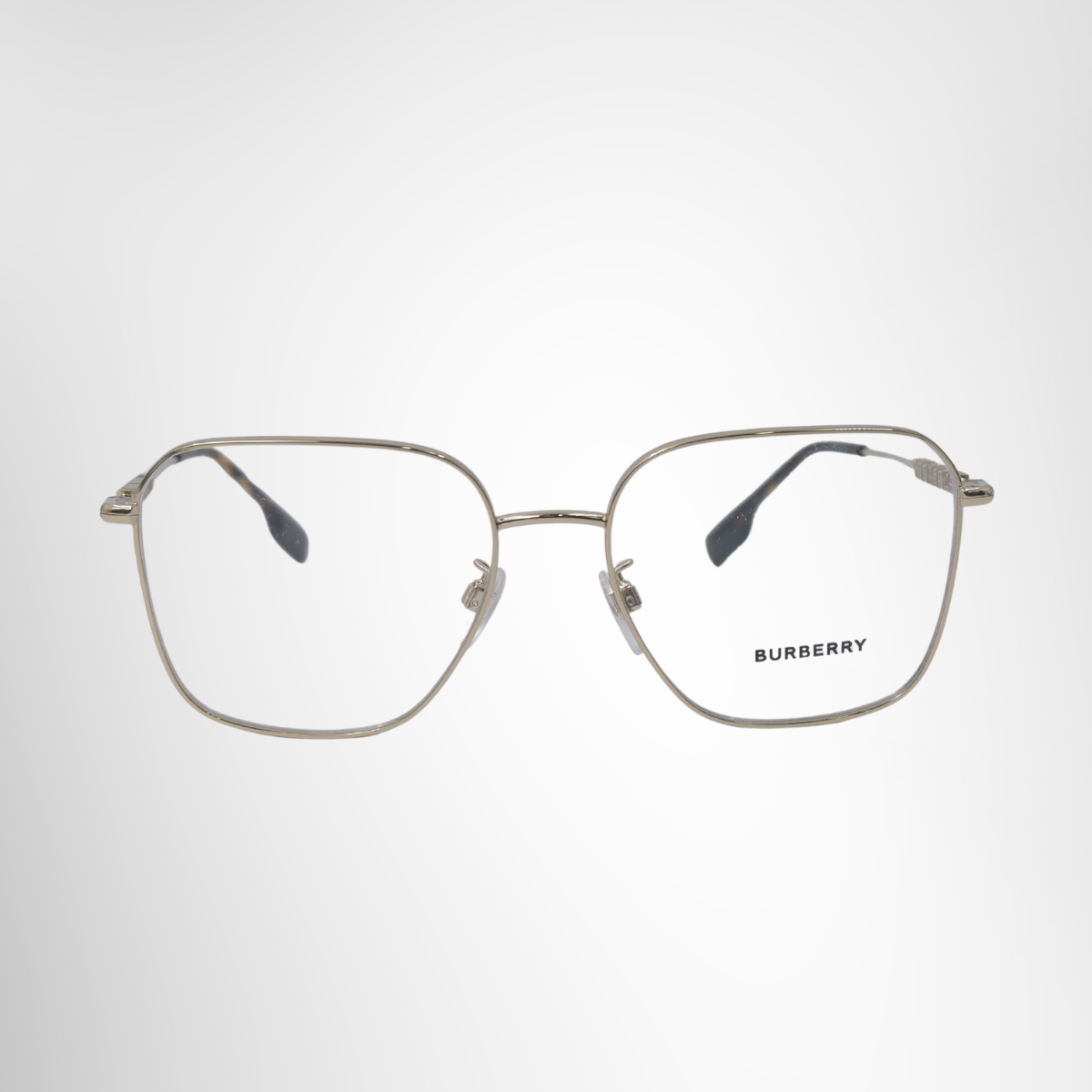 Burberry Light Gold Polygonal Prescription Glasses – Pre-Owned Luxury Brand Eyewear – Antonio & Co Front Page