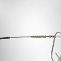 Burberry Light Gold Polygonal Prescription Glasses – Pre-Owned Luxury Brand Eyewear – Antonio & Co Left Interior View