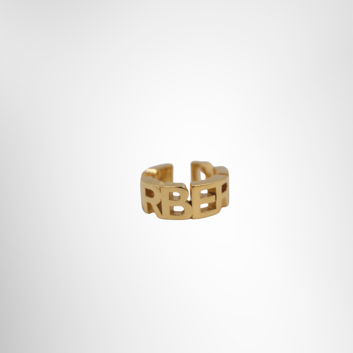 Burberry Logo Letter Ring – Pre-Owned Luxury Brand Accessories – Antonio & Co – front view