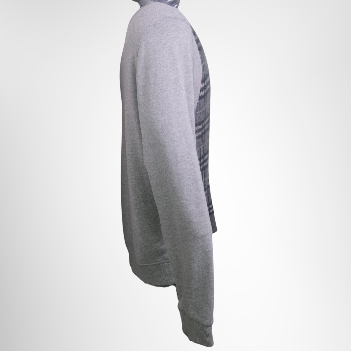 Burberry Monogram Motif Check Panel Sweatshirt – Pre-Owned Luxury Brand Apparel – Antonio & Co Side View 2