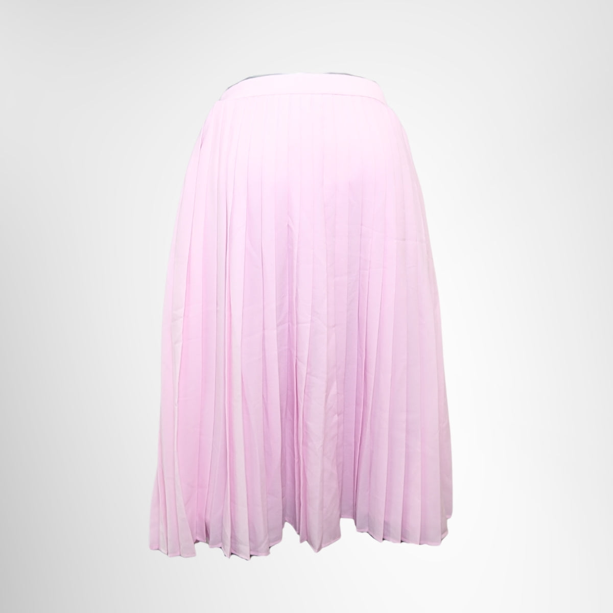 Burberry Pink Mariner Silk Lined Pleated Skirt – Pre-Owned Luxury Brand Apparel – Antonio & Co Back View 
