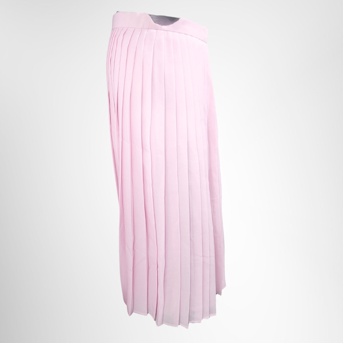 Burberry Pink Mariner Silk Lined Pleated Skirt – Pre-Owned Luxury Brand Apparel – Antonio & Co Side View 