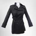 Burberry Short Kensington Heritage Trench Coat in Black – Pre-Owned Luxury Brand Apparel – Antonio & Co Front Page