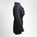 Burberry Short Kensington Heritage Trench Coat in Black – Pre-Owned Luxury Brand Apparel – Antonio & Co Side View