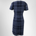 Burberry Short Sleeve Dress In Blue – Pre-Owned Luxury Brand Apparel – Antonio & Co Back View