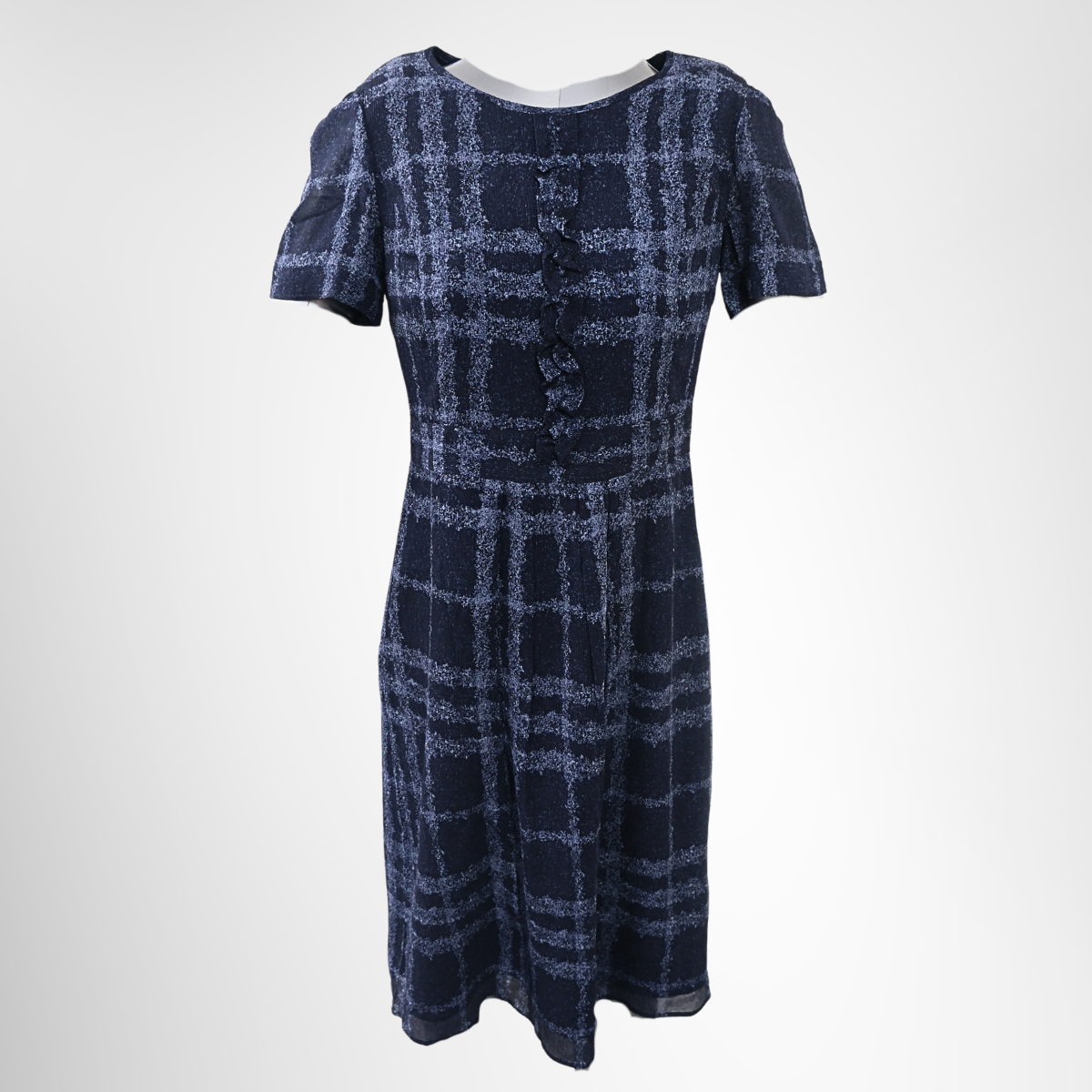 Burberry Short Sleeve Dress In Blue – Pre-Owned Luxury Brand Apparel – Antonio & Co Front Page