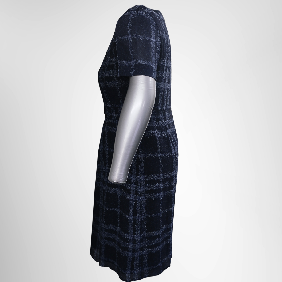 Burberry Short Sleeve Dress In Blue – Pre-Owned Luxury Brand Apparel – Antonio & Co Side View 2