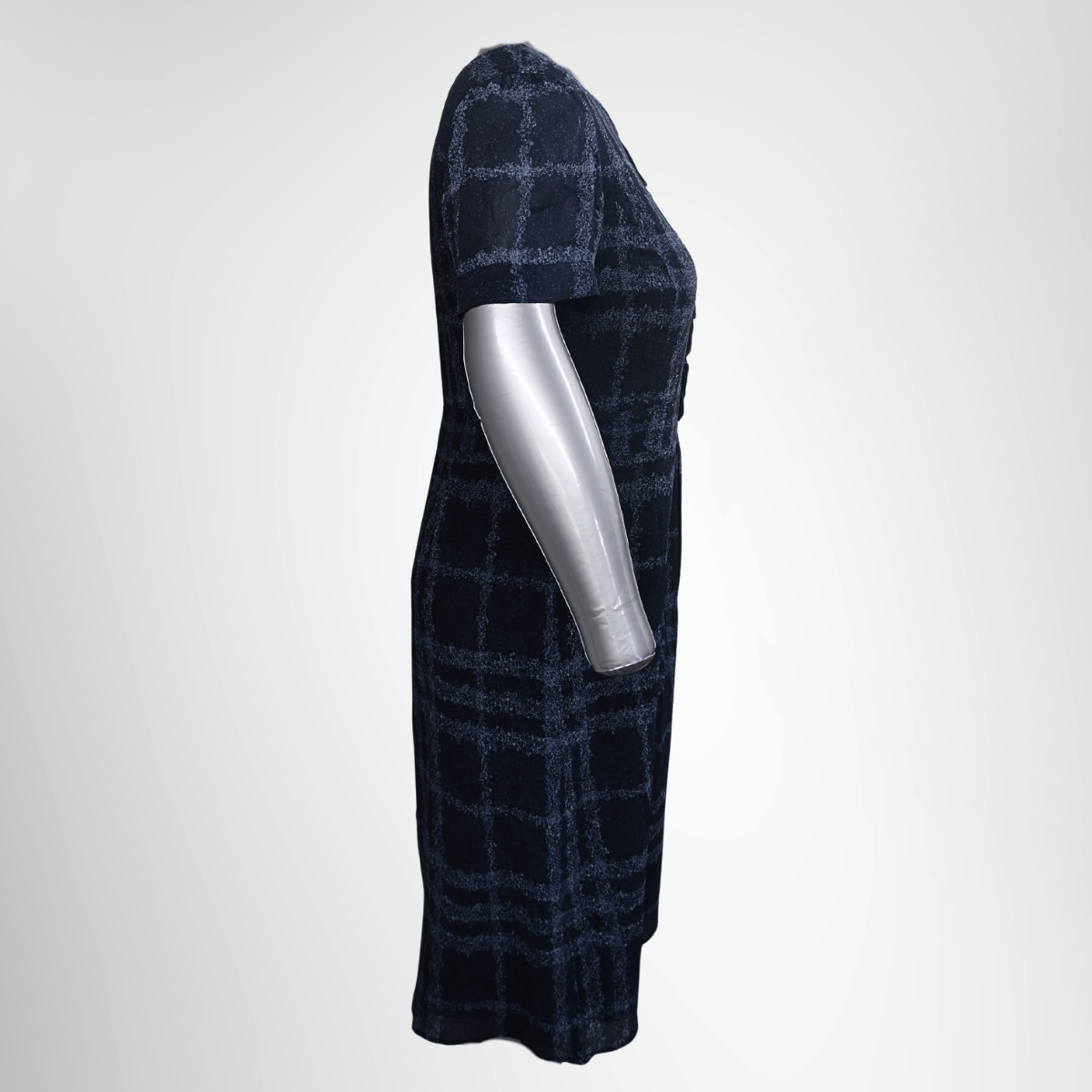 Burberry Short Sleeve Dress In Blue – Pre-Owned Luxury Brand Apparel – Antonio & Co Side View