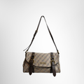 Burberry Blue Label Preowned Luxury Twin Buckle Flap Nova Check Messenger Shoulder Bag Front Page - Antonio & Co.